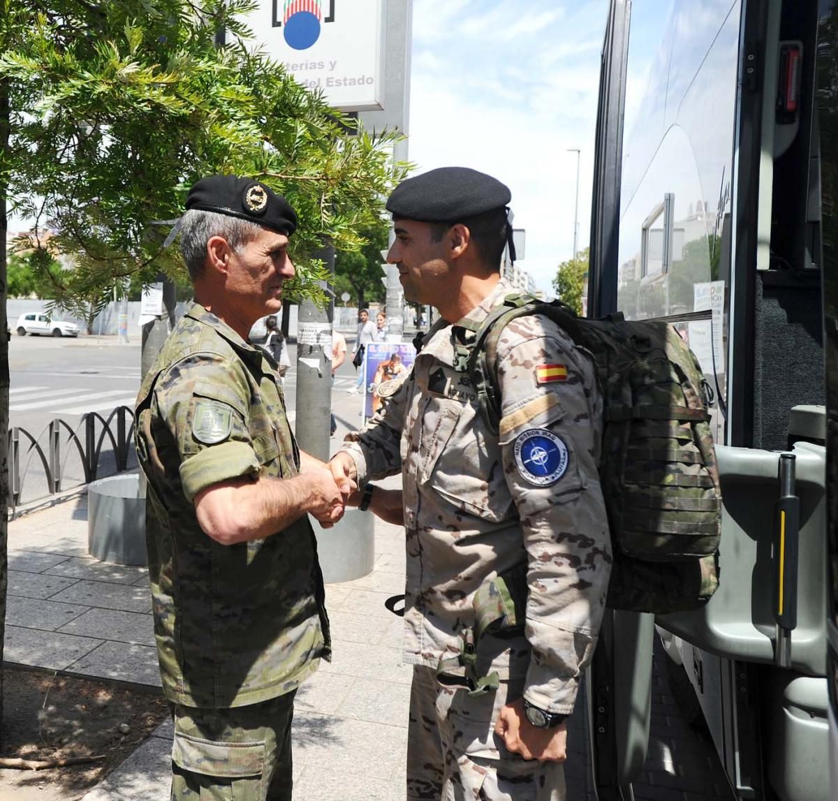 Los militares de la Guzmán el Bueno X desplegados en Irak regresan a casa