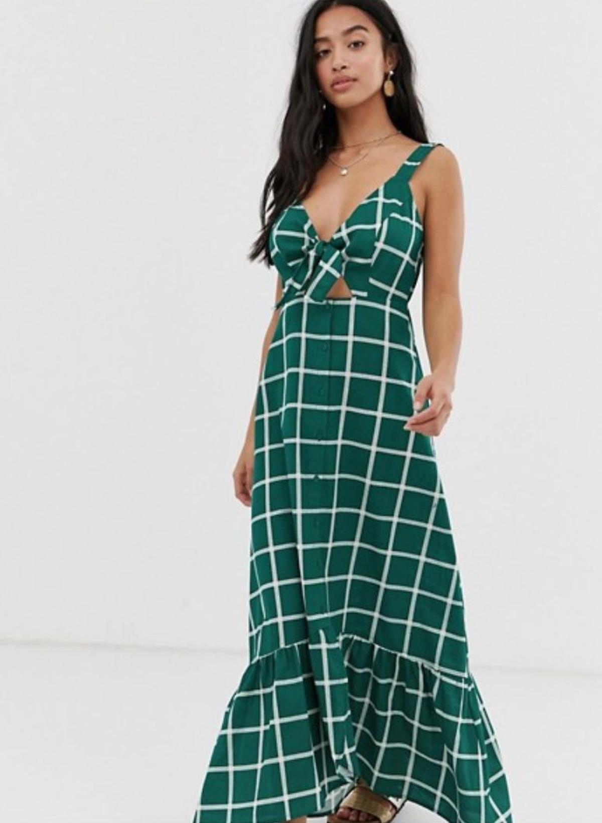 Vestido a cuadros de Asos petite