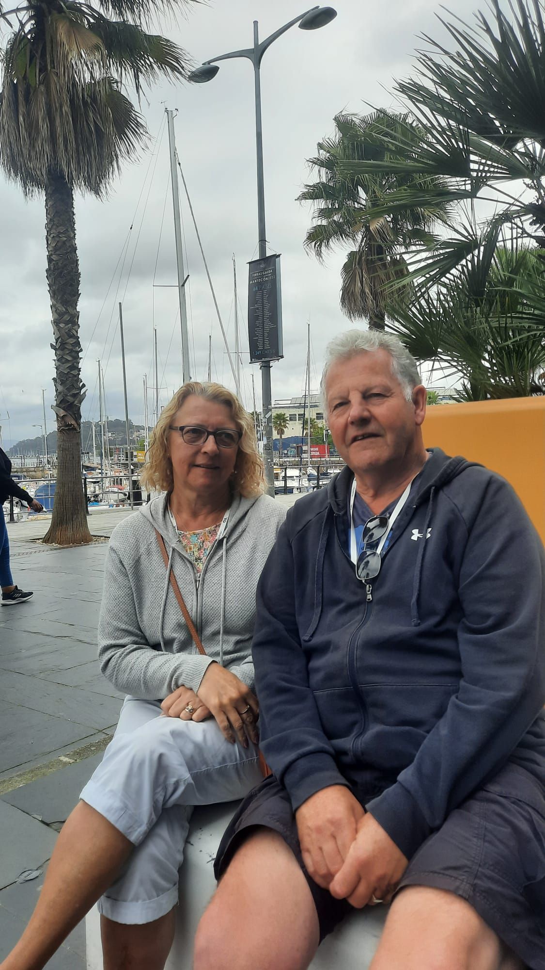 Los ingleses Paul y Carla durante su segunda visita a Vigo