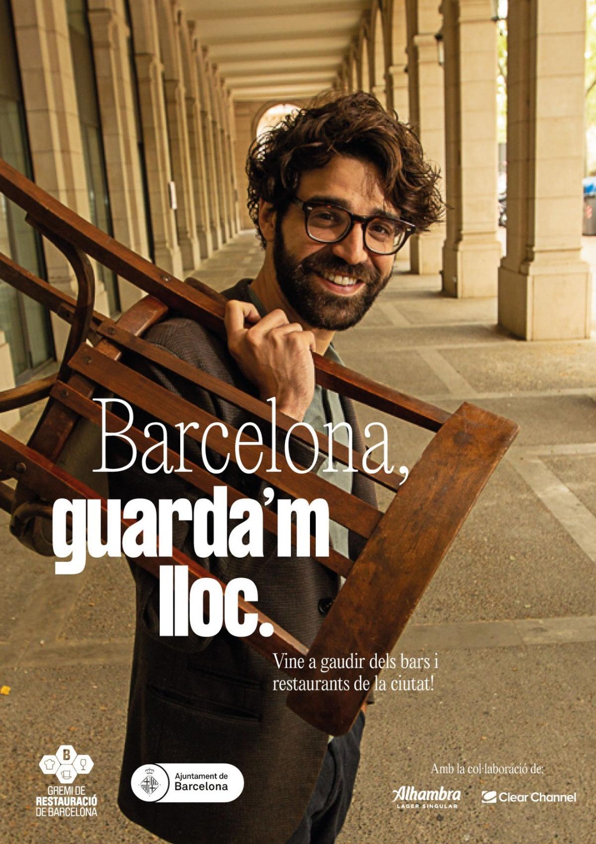 Póster de la campaña 'Barcelona, guarda'm lloc'.