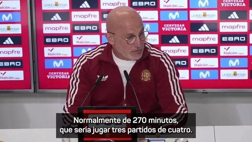 De la Fuente lo tiene claro: "Nadie va a jugar más de 270 minutos"