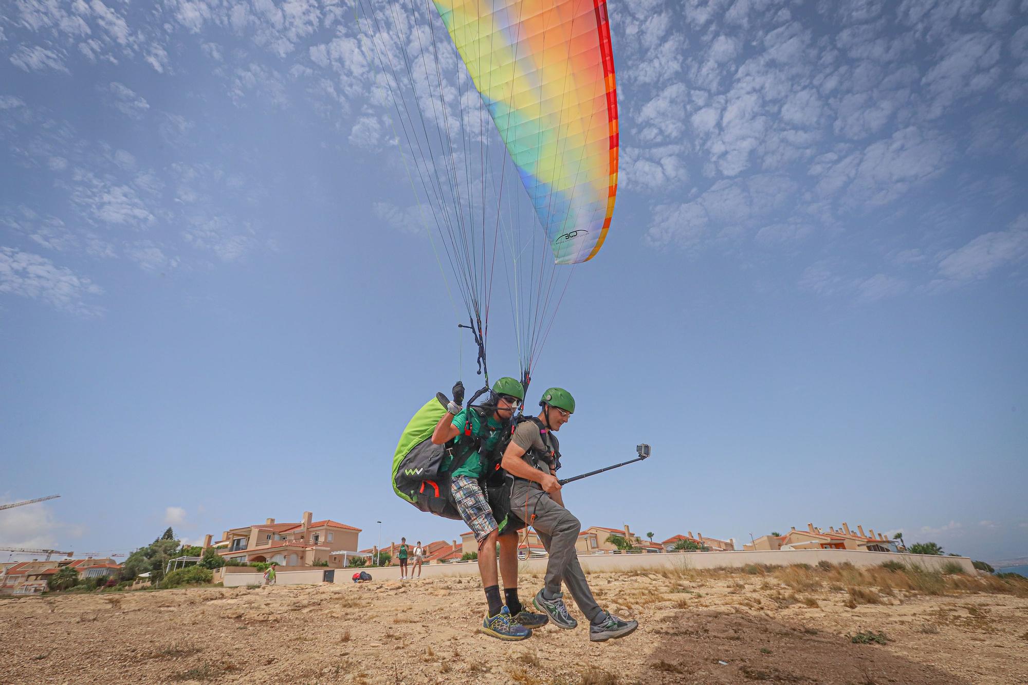 Lanzamiento en parapente en Santa Pola