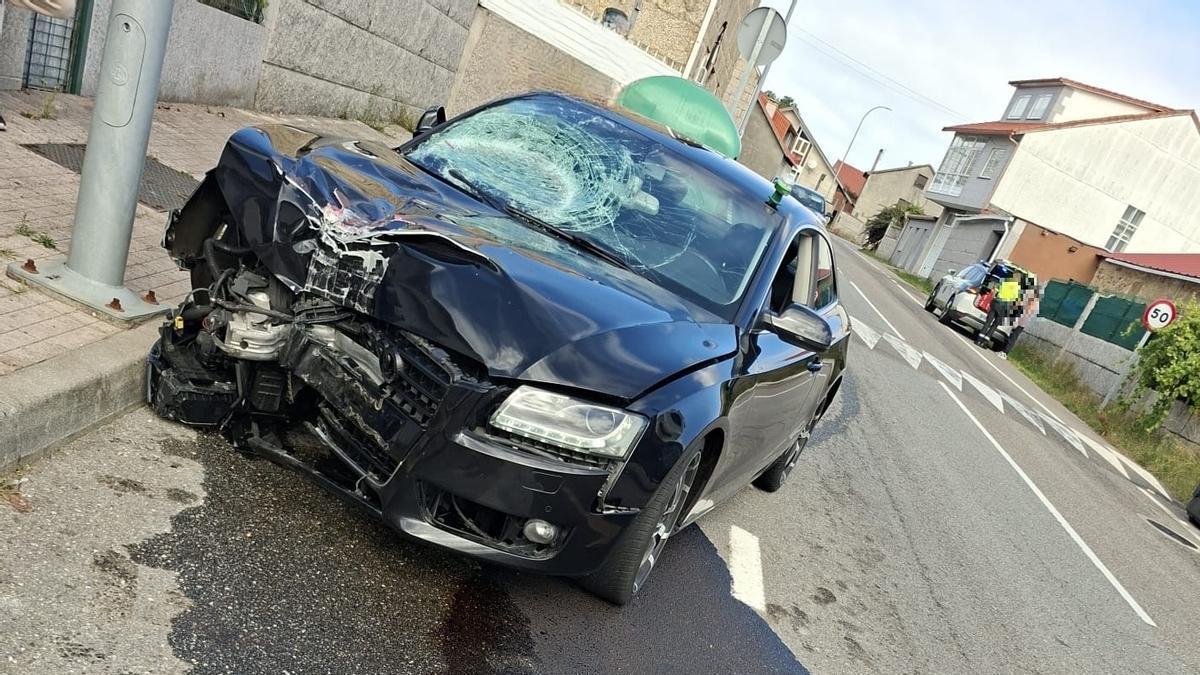 Sin seguro, ITV caducada y positivo indiciario en drogas tras el accidente en Cambados