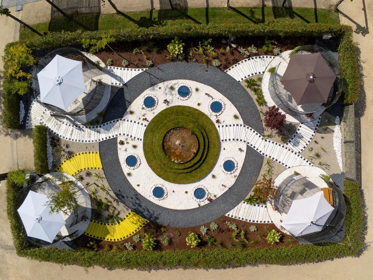 Jardín de una edición pasada del Festival Internacional de Allariz.