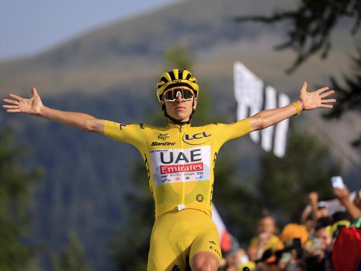 Pogacar, en una de sus participaciones en el Tour de Francia.