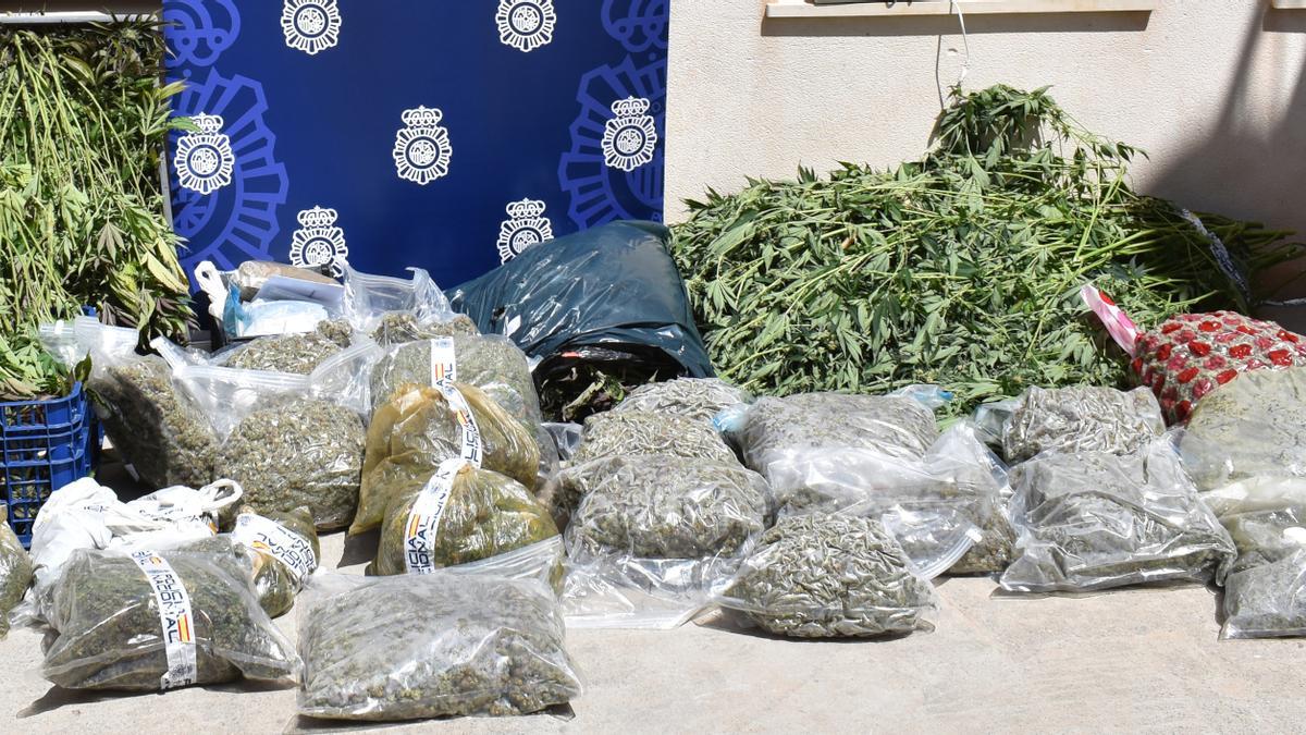 Las drogas requisadas por la Policía Nacional de Ibiza a la banda criminal