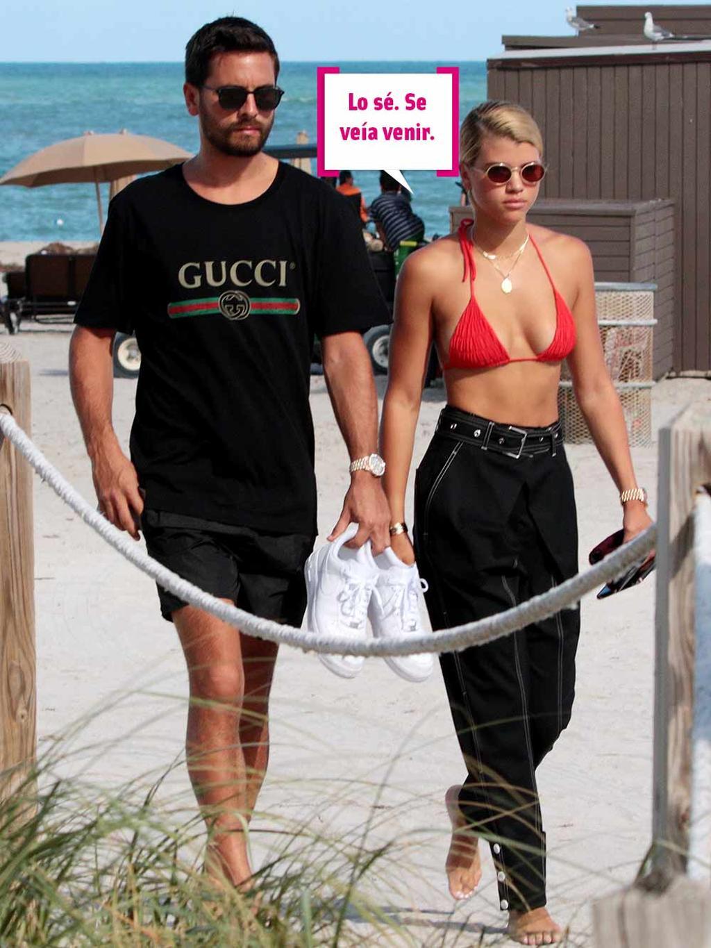 Scott Disick y Sofia Richie paseando por Miami