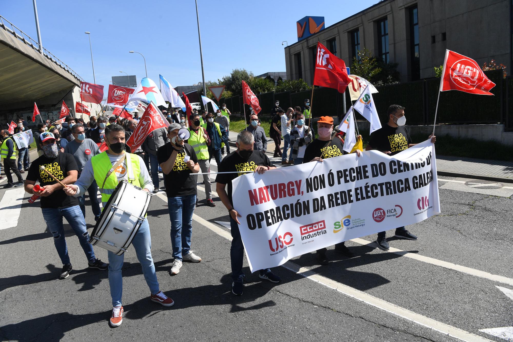 Protesta de trabajadores de Naturgy