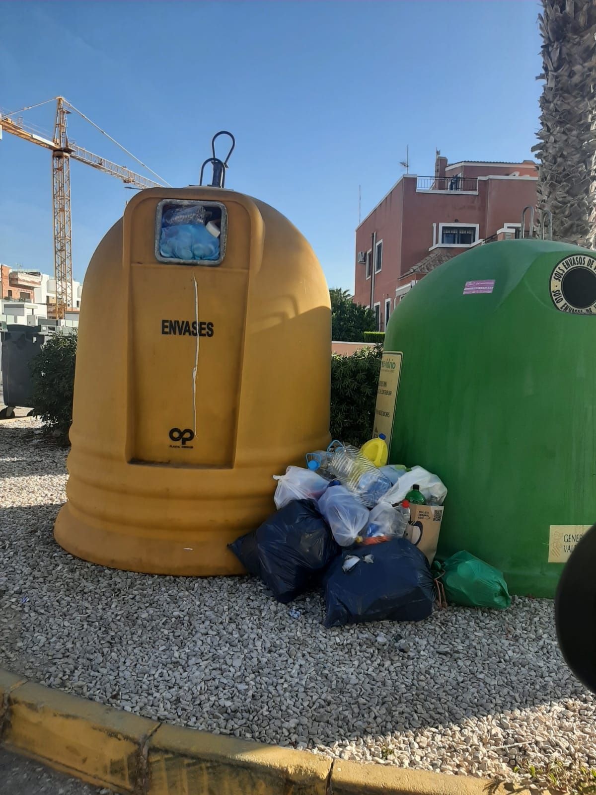 Imágenes captadas por los vecinos de contenedores desbordados