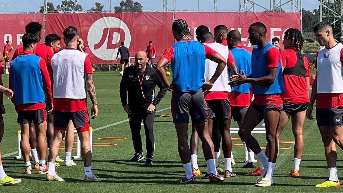 Entrenamiento del Sevilla FC antes de recibir al Mallorca