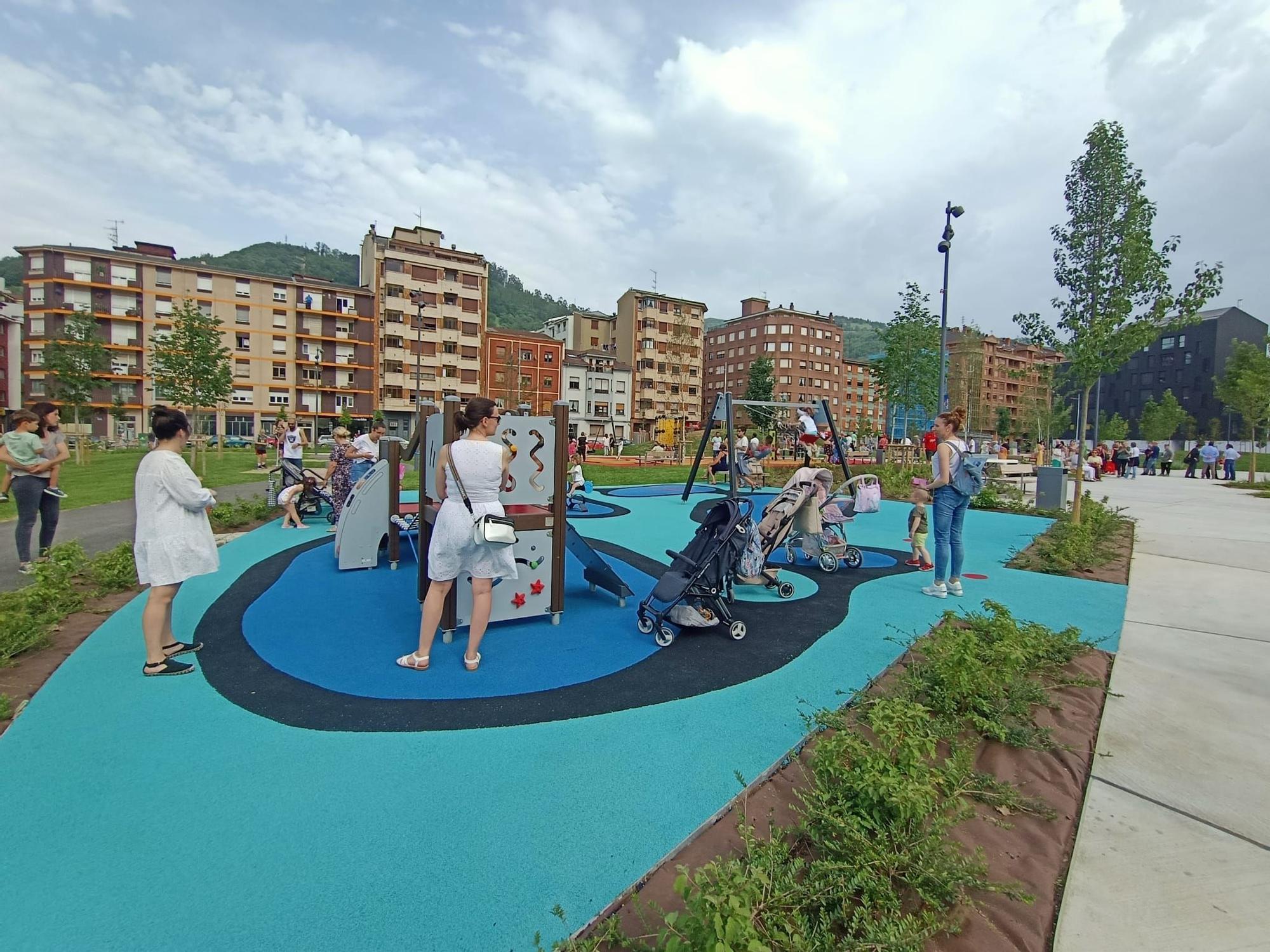 Inauguración del parque de la Mayacina, en Mieres