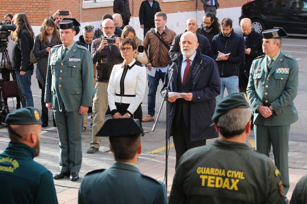 El director general del instituto armado, Félix Azón, ha felicitado personalmente a los agentes que participaron en el rescate del pequeño en Totalán