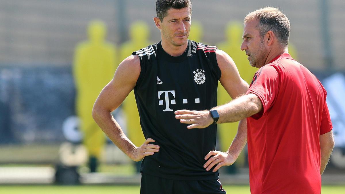 Lewandowski, con Flick en el Bayern