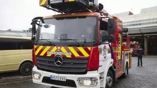 Los bomberos sofocan un fuego en Fisioterapia
