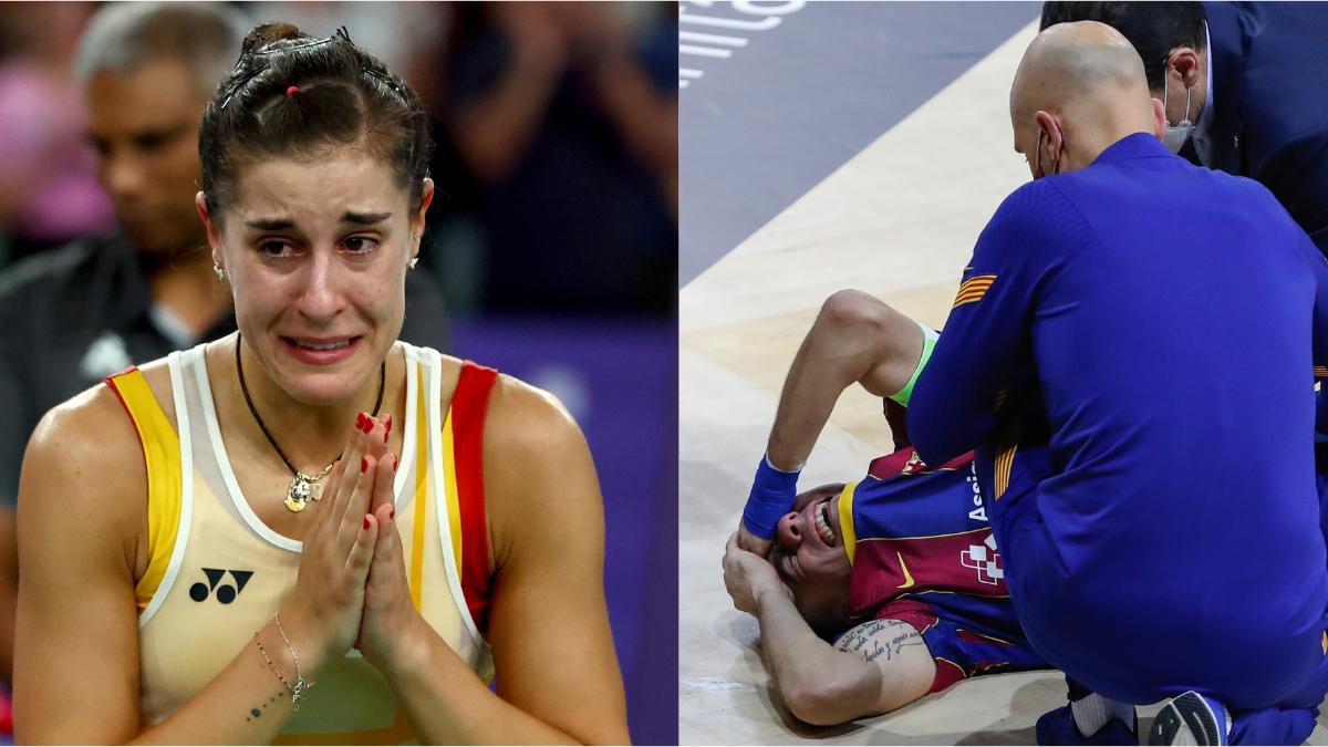 Carolina Marín y Sergio Lozano han sufrido la crueldad del deporte