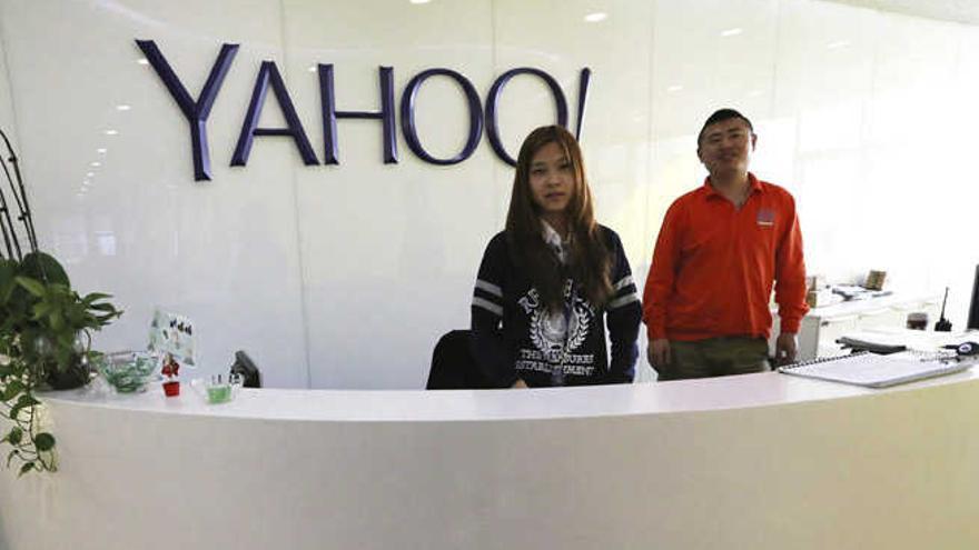 Empleados de Yahoo en Pekín.
