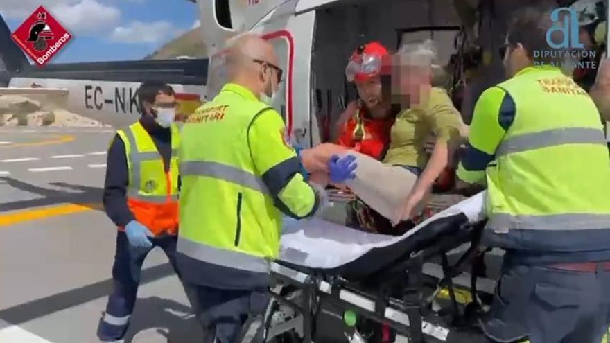 Una mujer holandesa de 71 años es rescatada en la cima del fuerte de Bernia
