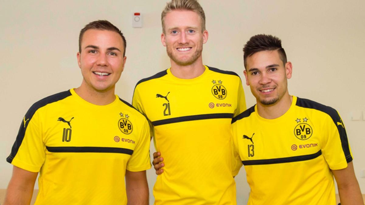 Götze, Schürrle y Guerreiro, caras nuevas en Dortmund