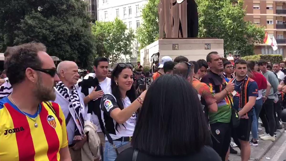 La afición del Valencia, a por todas frente al Madrid