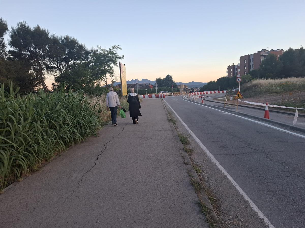 Poc trànsit ahir a l'únic carril de sortida cap al parc de l'Agulla