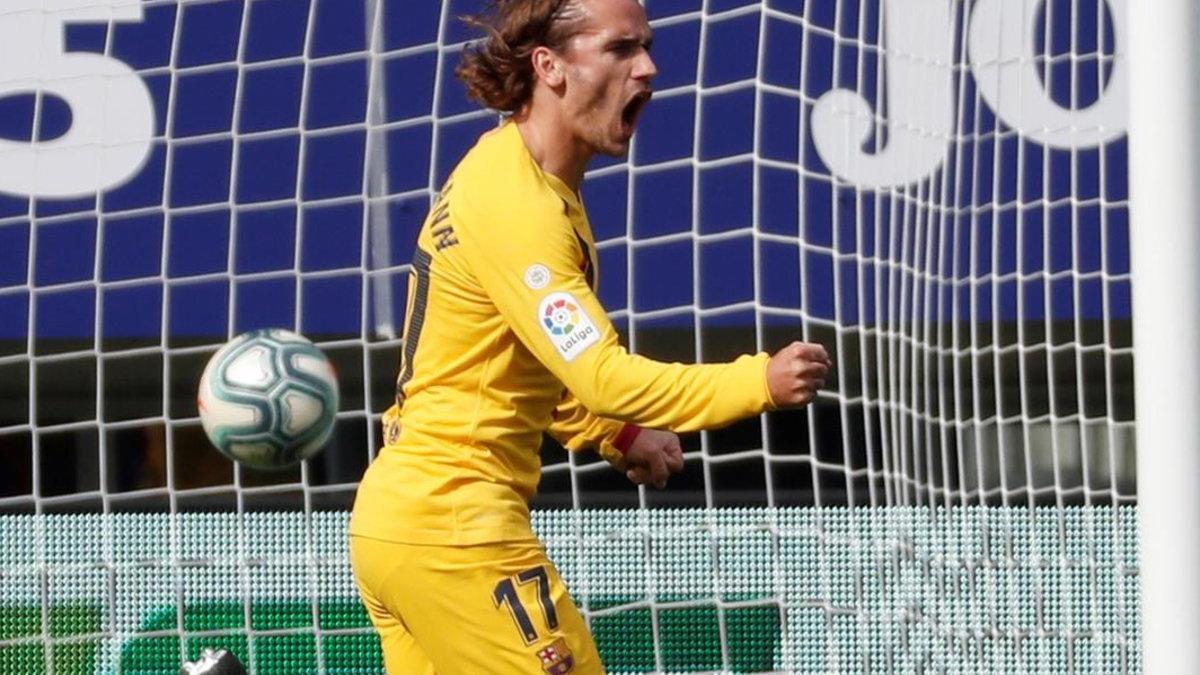 Griezmann marcó el gol que abrió el marcador ante el Eibar y cuajó una gran actuación