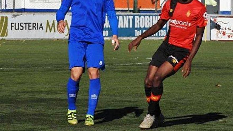 Victor, en un partido del Mallorca B esta temporada.