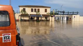 El tiempo en Mallorca | La carretera de Porreres a Felanitx queda intransitable por las fuertes lluvias