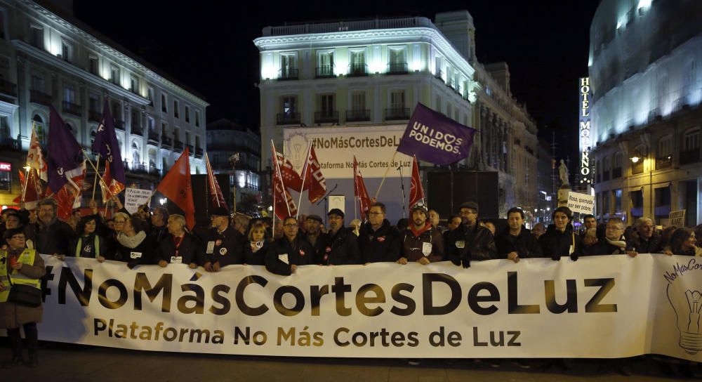 Manifestación contra la pobreza energética en Madr