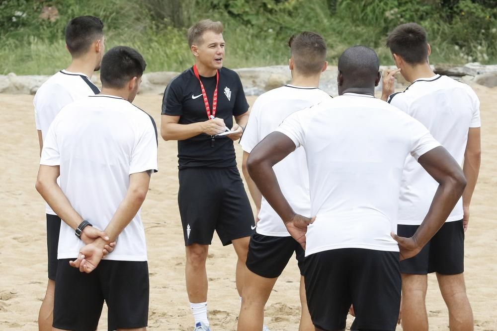 El Sporting se entrena en La Ñora