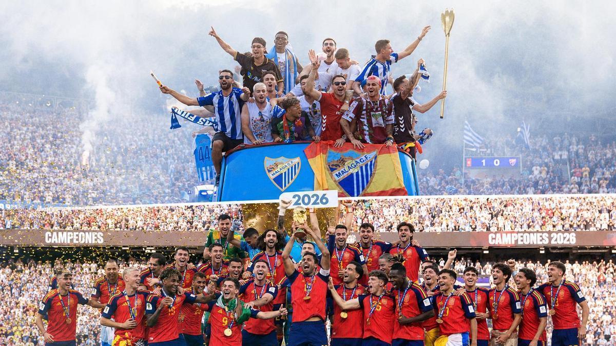 Celebraciónes del Málaga CF y de la Selección española.