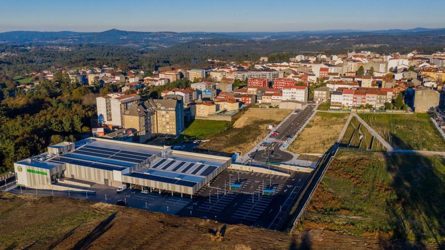 Vista aérea de la zona de desarrollo urbanístico en A Estrada.