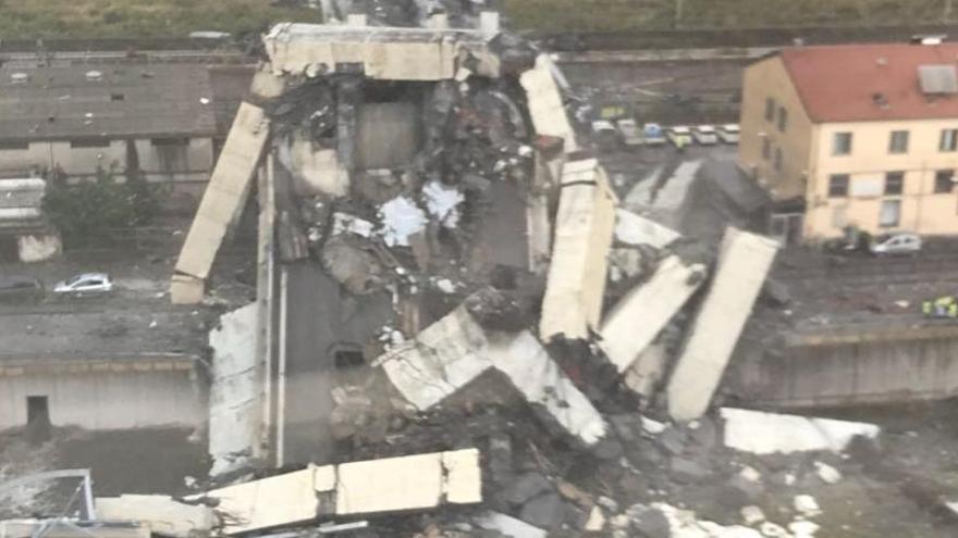 El pont accidentat a Gènova estava en obres