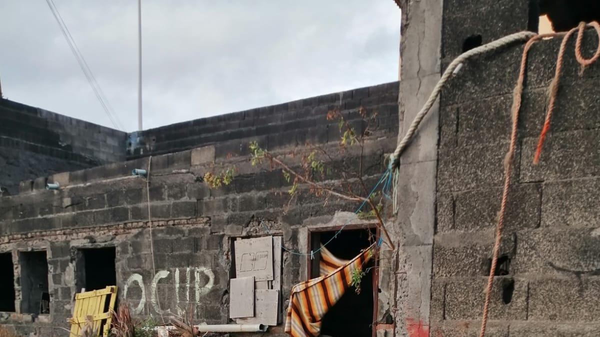 Imagen de una de las viviendas ocupadas en La Palma.