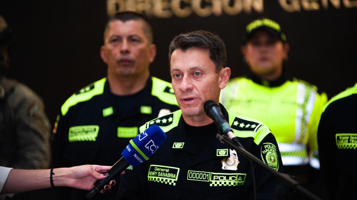 El director de la Policía Nacional de Colombia, el general Henry Sanabria.