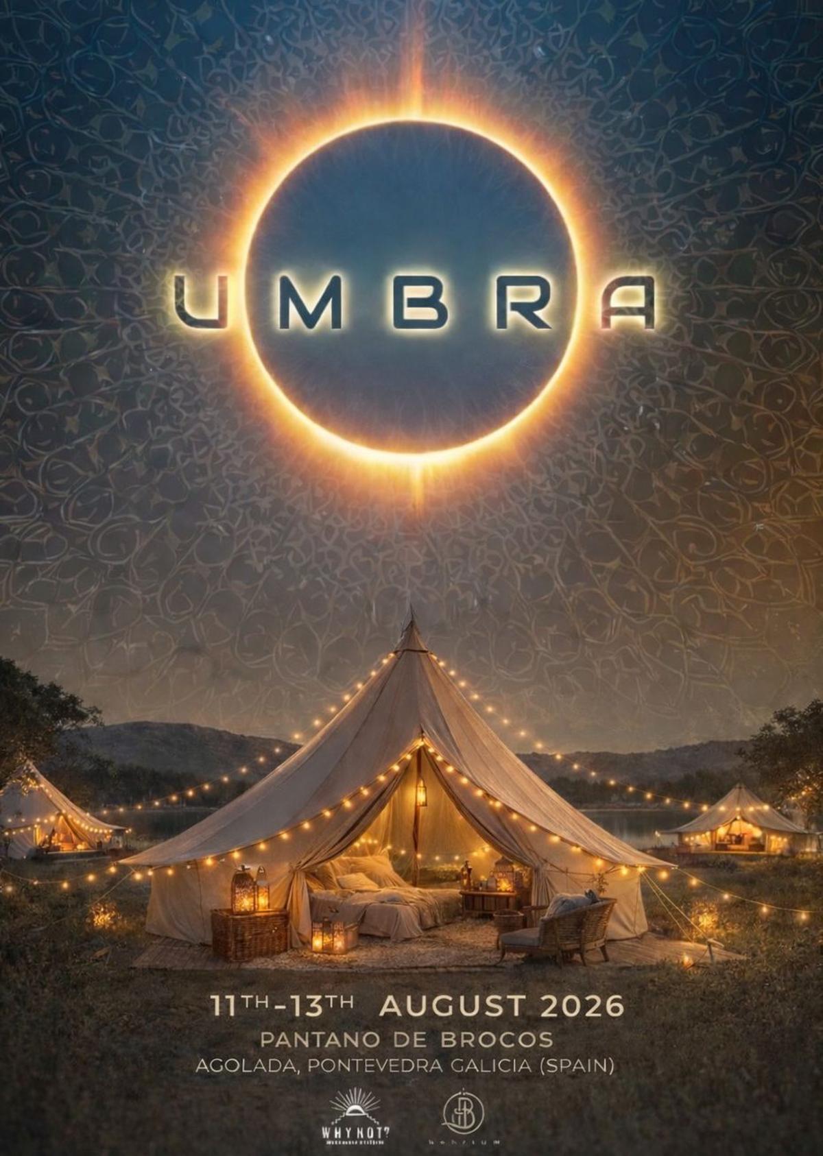 Cartel anunciador del Umbra Festival, que se celebrará en Brocos. |