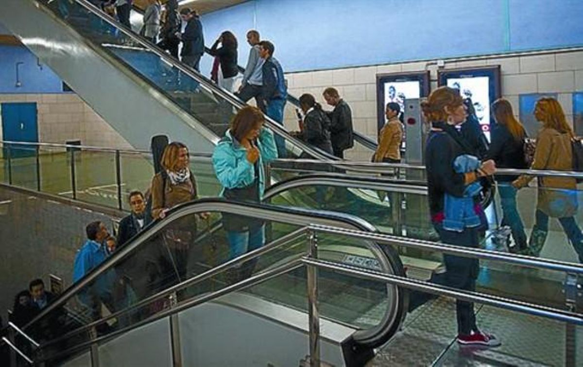 L’estació d’Universitat, dijous . L’estació d’Universitat, dijous .