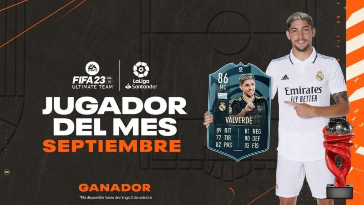 Valverde, con su carta del FIFA 23