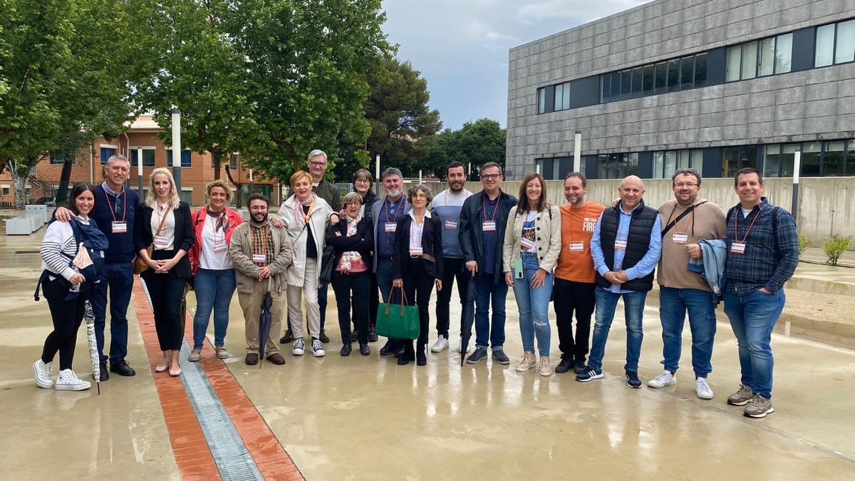 Integrantes de la candidatura de Compromís en Muro, con el probable alcalde electo, Vicent Molina, en el centro.