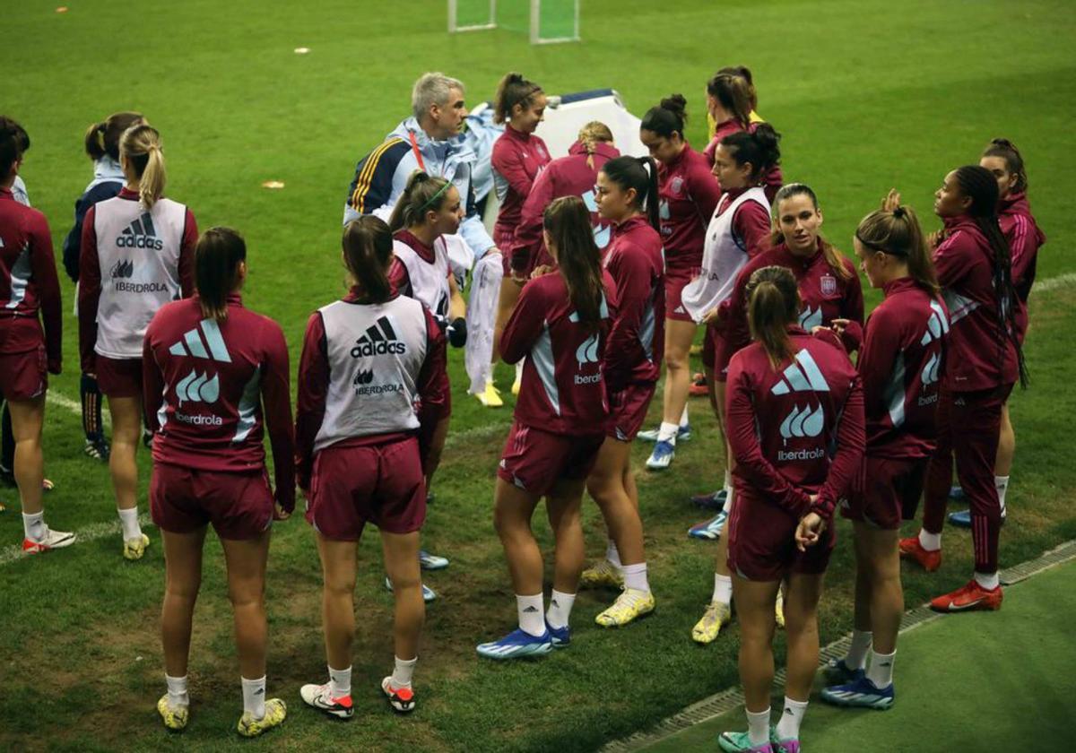 entrenamiento de la Selección en La Rosaleda. | ÁLEX ZEA
