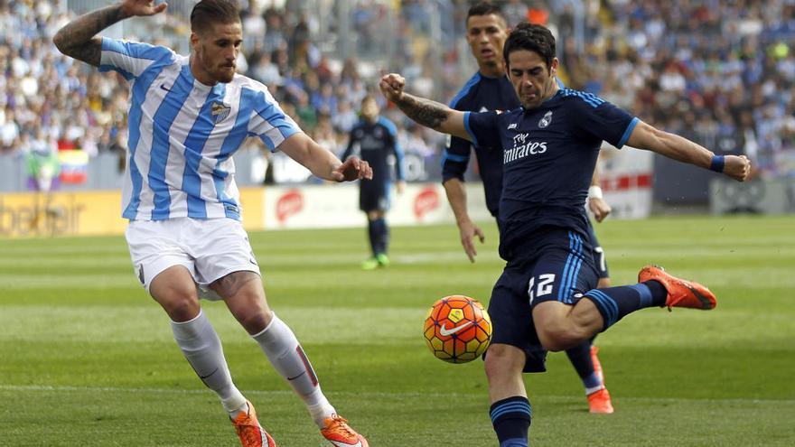 Albentosa, a la izquierda, la pasada temporada con el Málaga