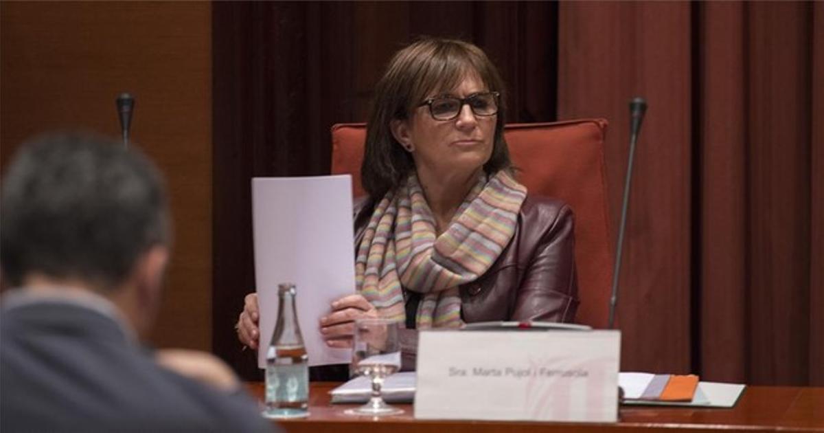 Marta Pujol Ferrusola, durant la seva compareixença davant la ’comissió Pujol’ del Parlament.