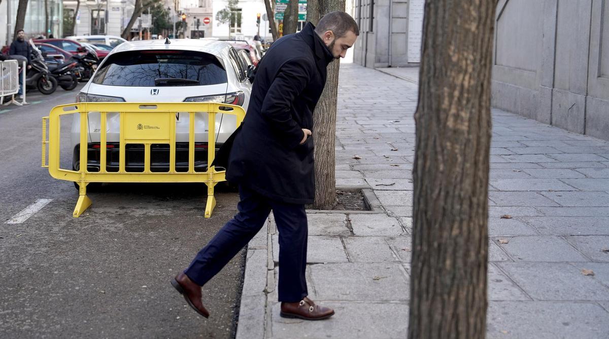 Víctor de Aldama, a la llegada al Tribunal Supremo.