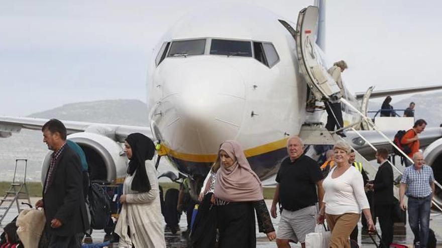 Primer vuelo de Ryanair desde Londres a Castelló el pasado septiembre.