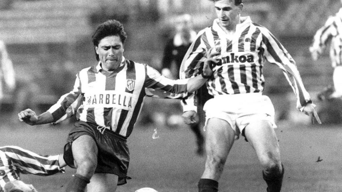 Alfredo Santaelena, en una imagen con el Atlético