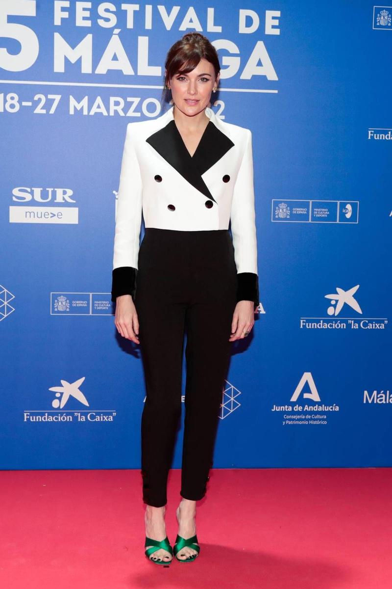 Marta Nieto con esmoquin bicolor en la inauguración del Festival de Cine de Málaga