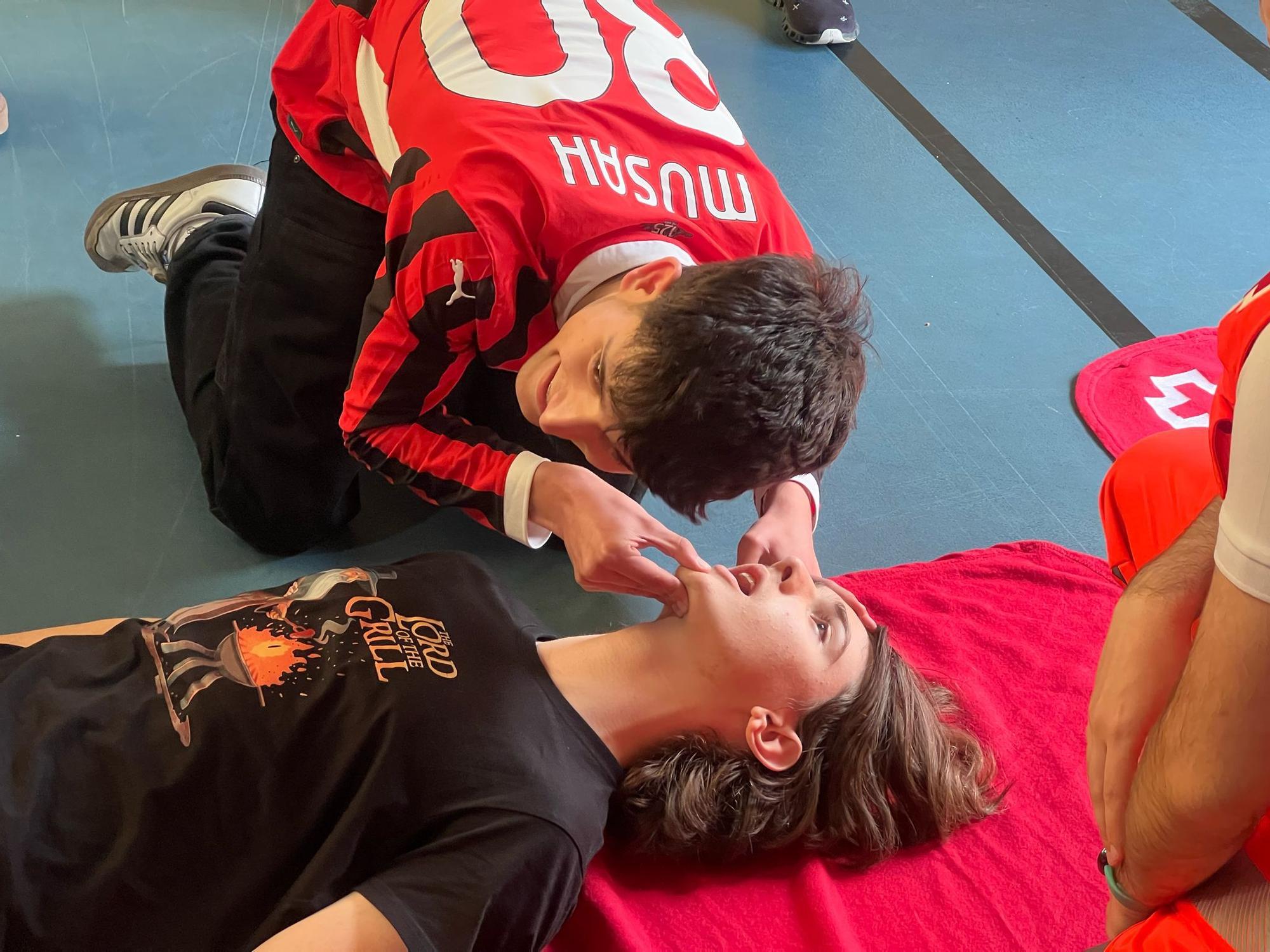 Así fue el simulacro de Cruz Roja ante catástrofes en Noreña