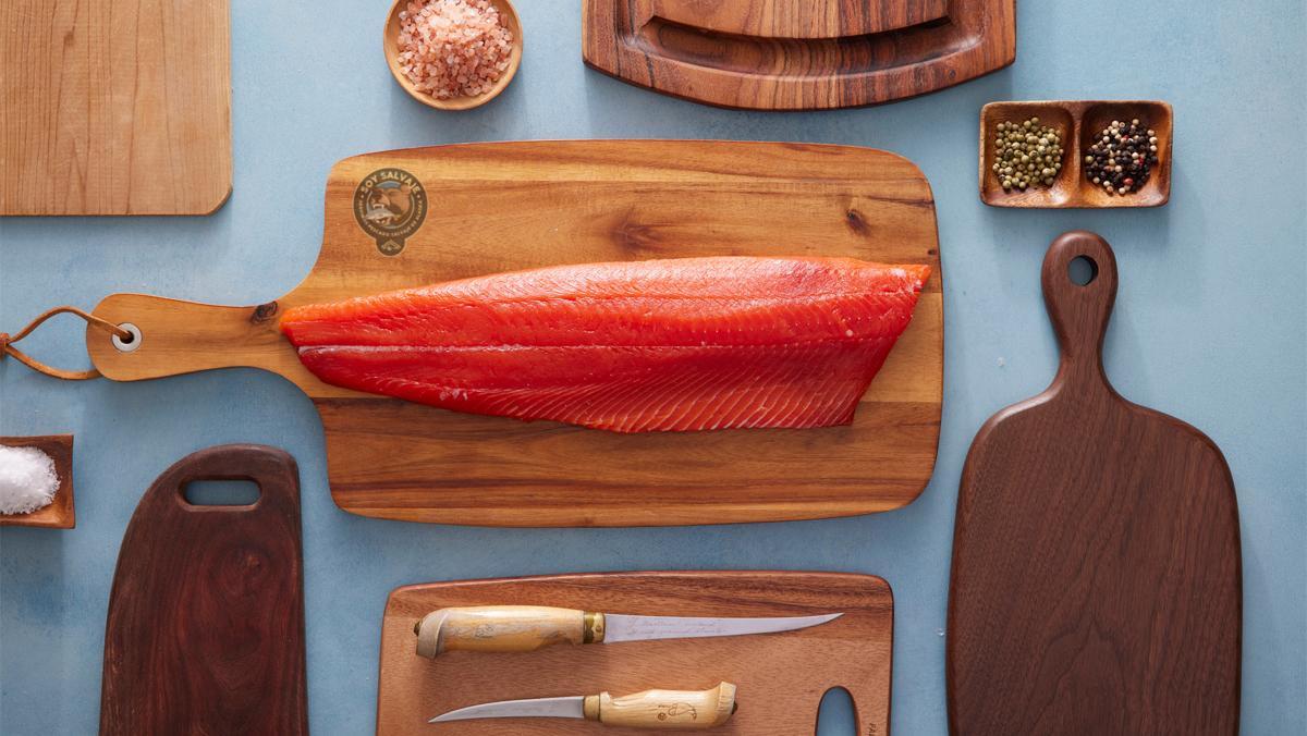 El salmón de Alaska, procedente de la pesca sostenible. El salmón de Alaska, procedente de la pesca sostenible.