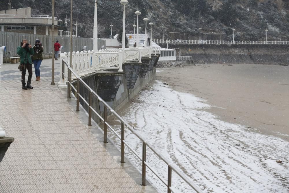 La nevada en la comarca de Avilés