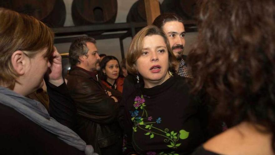 Ana Taboada, aludida en la espicha como &quot;la alcaldesa del cambio&quot;.