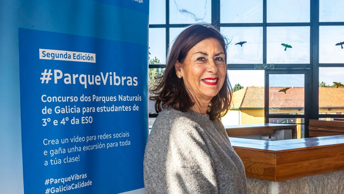 A directora xeral de Patrimonio Natural, Marisol Díaz, durante a presentación do certame en Ribeira.
